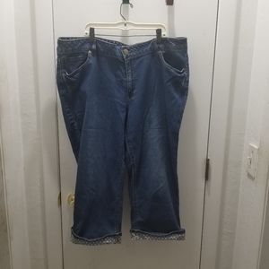 Avenue Denim Jean's Blue Stars Rolled Cuffs 18